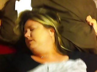 chubby wife fucks while in dress after work 