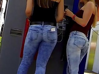 Candid - 2 Sexy Teen Asses In Tight Jeans