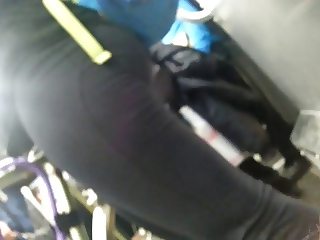 Hott bicycle chick on train