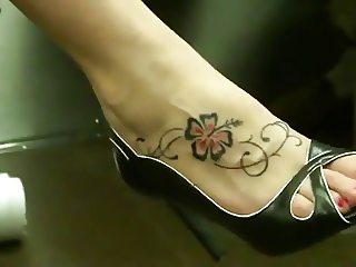 tattoo sexy foot and long legs