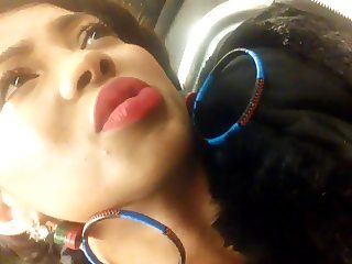 red lipstick black girl 