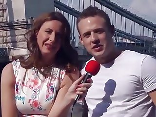 Female Reporter Interview a Young Guy they end up having Sex
