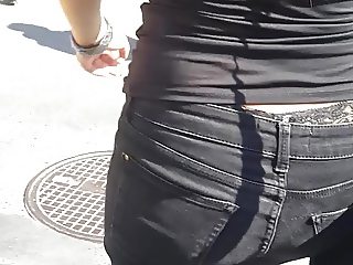 Turkish bitch black lace pantie ass walk