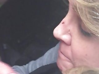 Wife sucking stranger in car