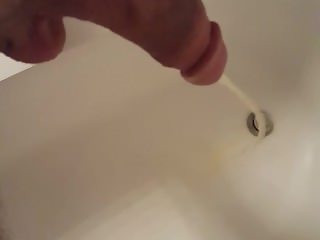POV pee in bathtub