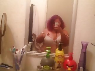 fat boobs at mirror