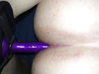 Wife pegging husband for his first time