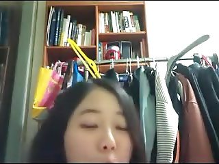 Chinese girl sucks her own toes